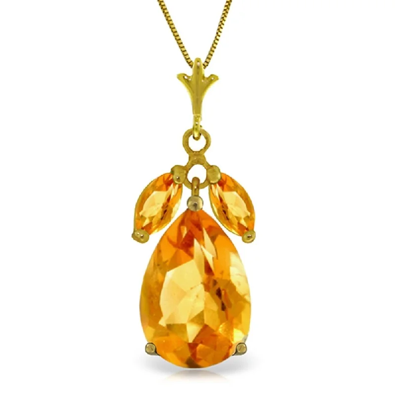 Cosmic charm necklaces-6.5 Carat 14K Gold Triumph Citrine Necklace