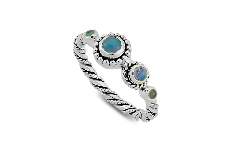 Heavy stone rings-Sebali Ring- Opal