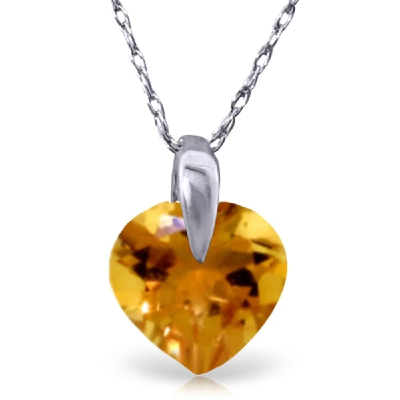 Tarnished silver necklaces-1.15 Carat 14K White Gold Necklaceessary Risks Citrine Necklace