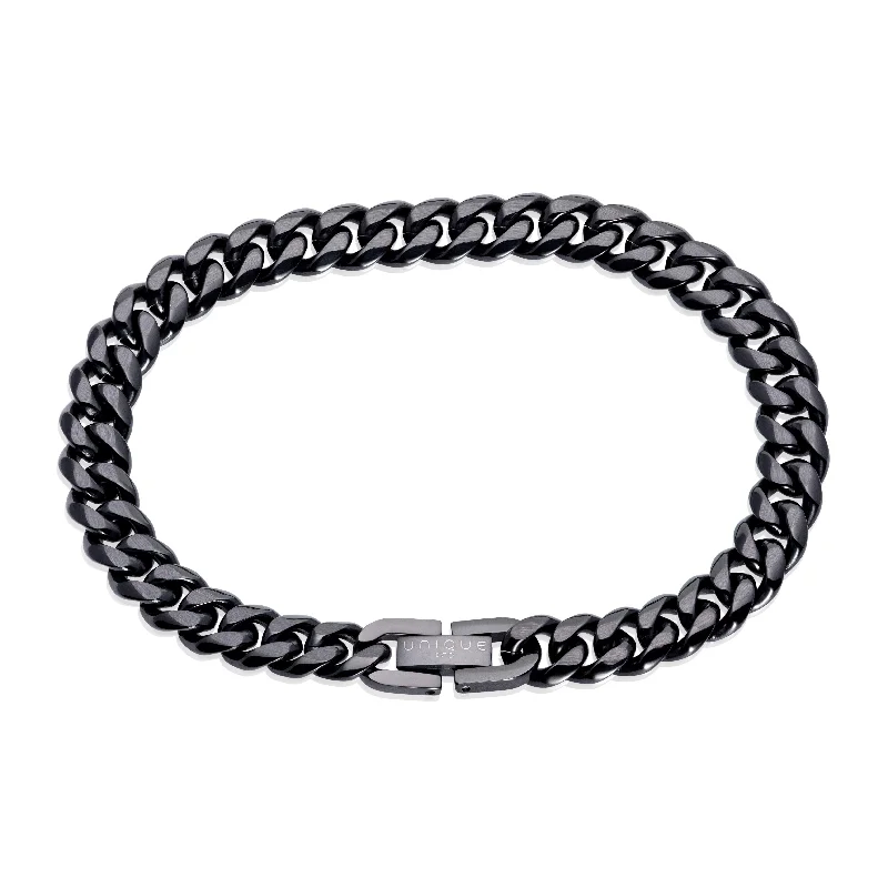 Unique & Co Matte Black Steel Bracelet