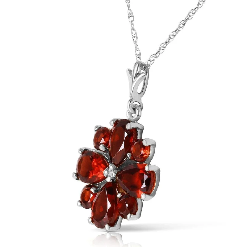 Topaz drop necklaces-2.43 CTW 14K Solid White Gold Prequel Garnet Necklace