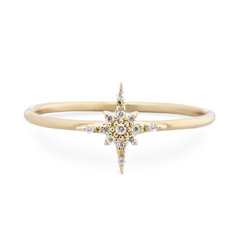 Astro theme engagement rings-Starburst Diamond Ring