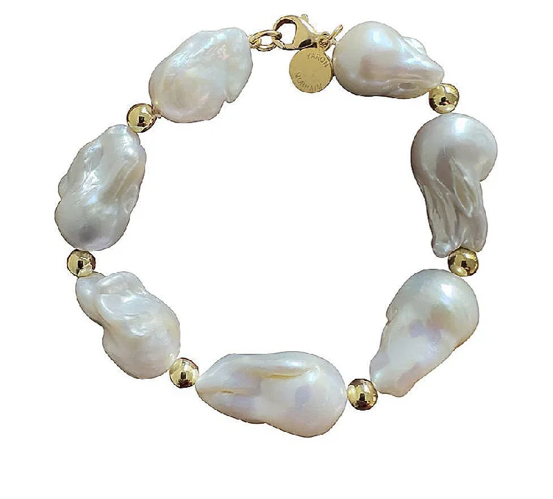 Yaron Morhaim Goldfill Spellbinder Baroque Pearl Bracelet