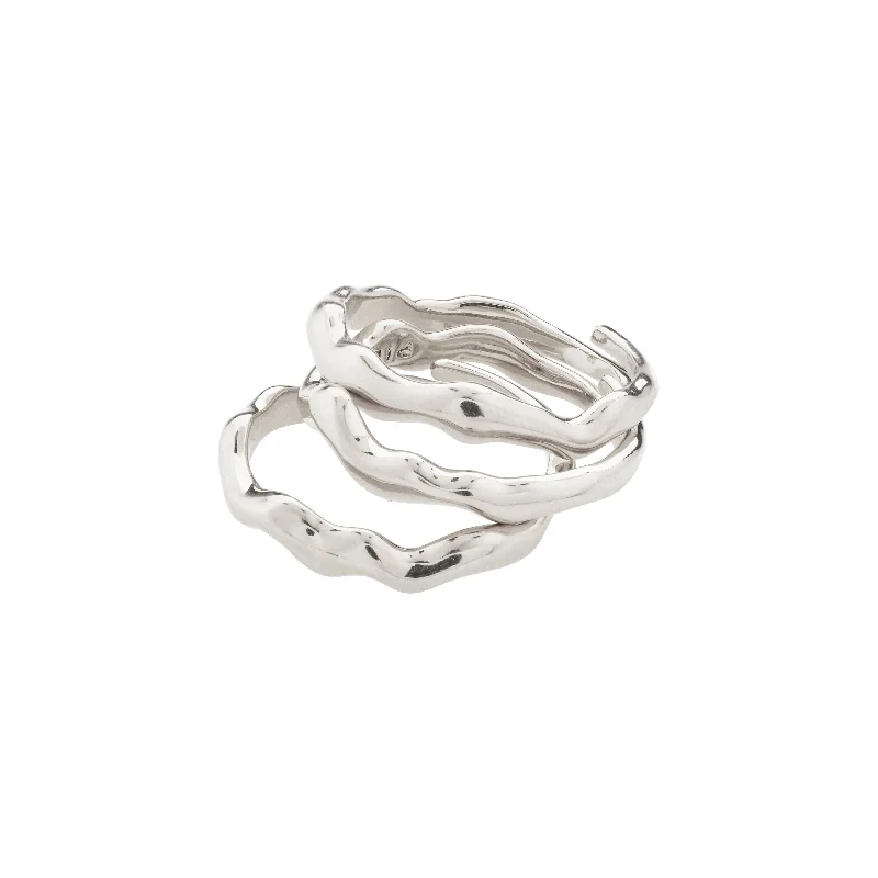 Pinch band rings-PENELOPE ring silver-plated