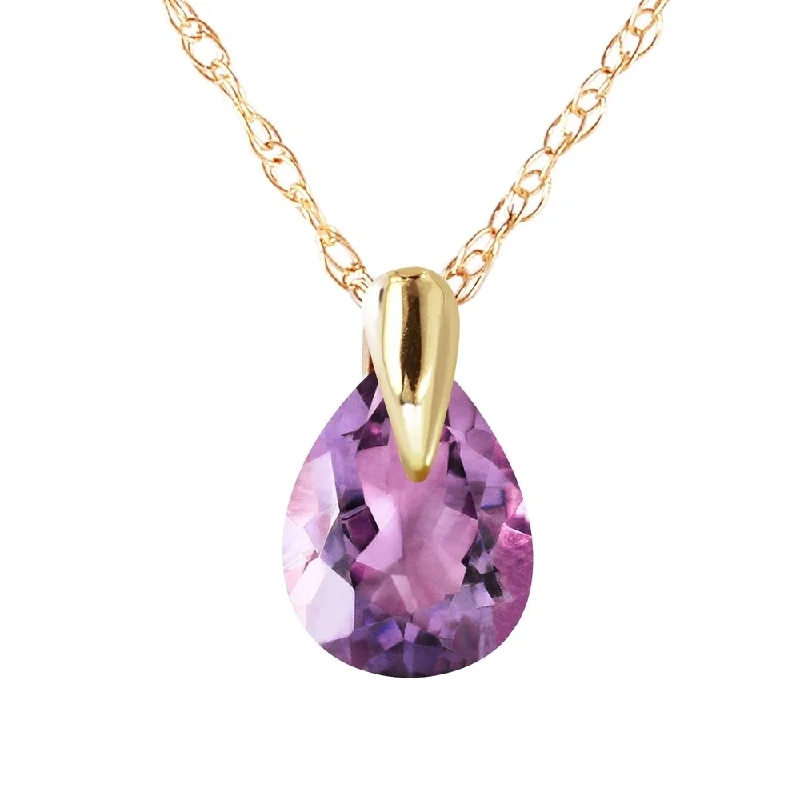 Spring clasp necklaces-0.68 Carat 14K Gold Promises Kept Amethyst Necklace