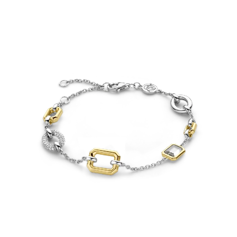 Ti Sento 18ct Gold Vermeil Silver Shapes Bracelet