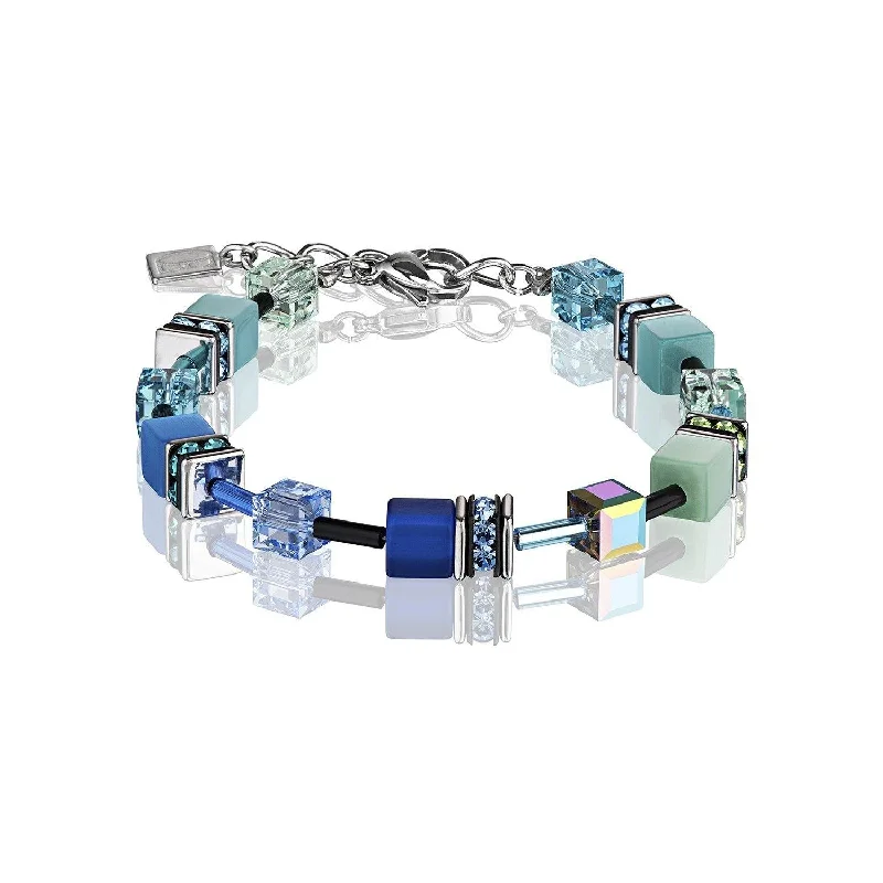 Coeur De Lion Blue Green Swarovski® Crystals GeoCUBE® Bracelet