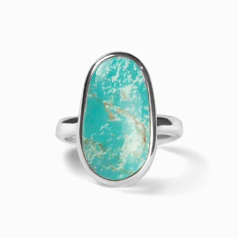 Fluid art rings-Amaroo Turquoise Ring