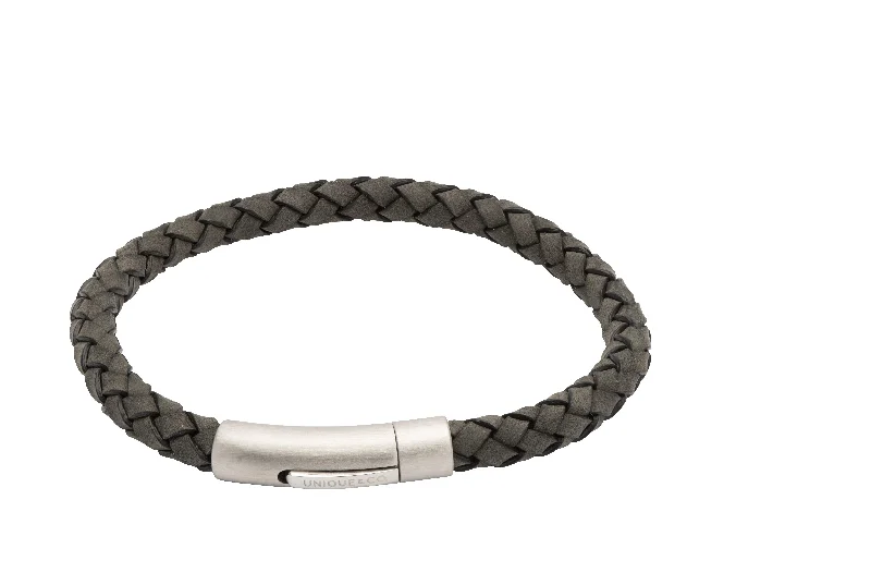 Unique & Co Antique Black Leather Bracelet