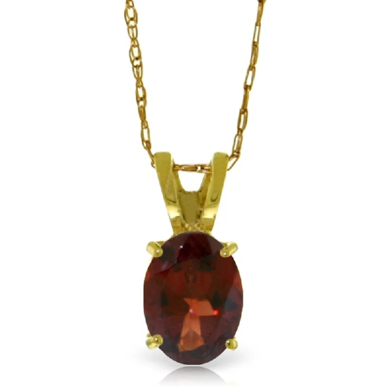 Chunky stone necklaces-0.85 Carat 14K Gold Visions of Love Garnet Necklace