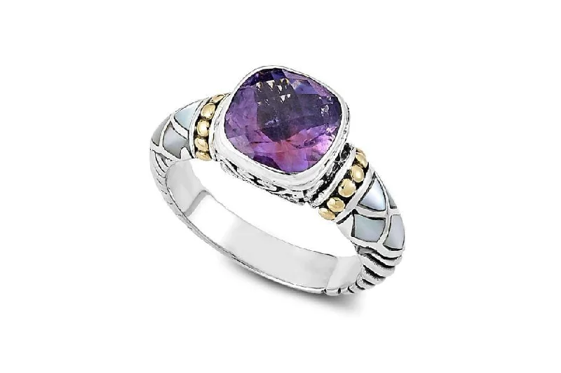 Cotton cord rings-Rak Ring- Amethyst