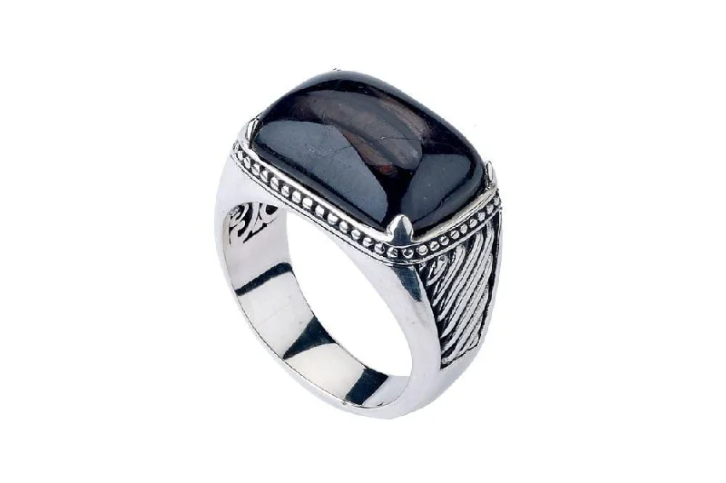 Satin silver rings-Forte Ring