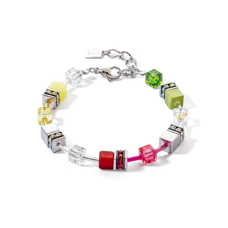 Coeur De Lion GeoCUBE® Iconic Red Green Bracelet