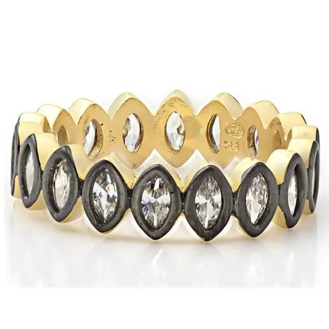 Wide geometric rings-FREIDA ROTHMAN Marquise Stone Ring