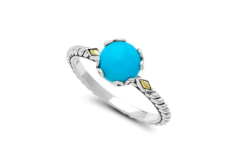 Wide band rings-Glow Ring- Turquoise