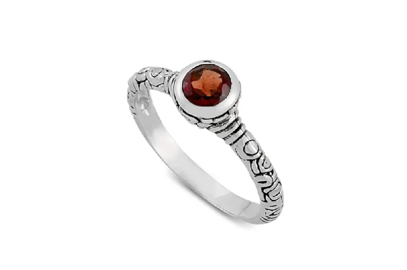 Stone stack rings-Iyang Ring- Garnet