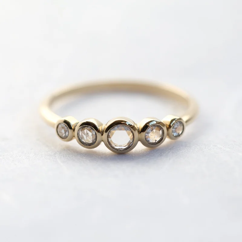 Wide geometric engagement rings-Filipa Diamond Ring - Ready To Ship