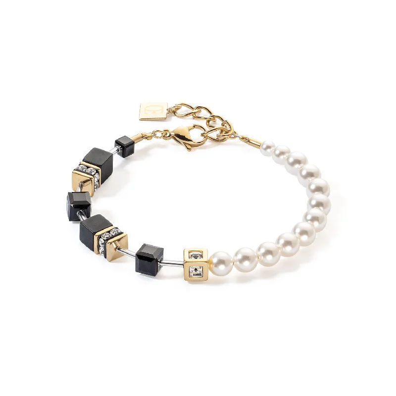 Coeur De Lion Black Gold GEOCUBE® Fusion Pearls Bracelet