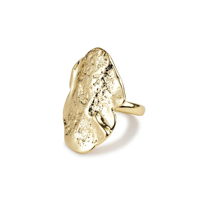 Sleek form rings-VALKYRIA ring gold-plated