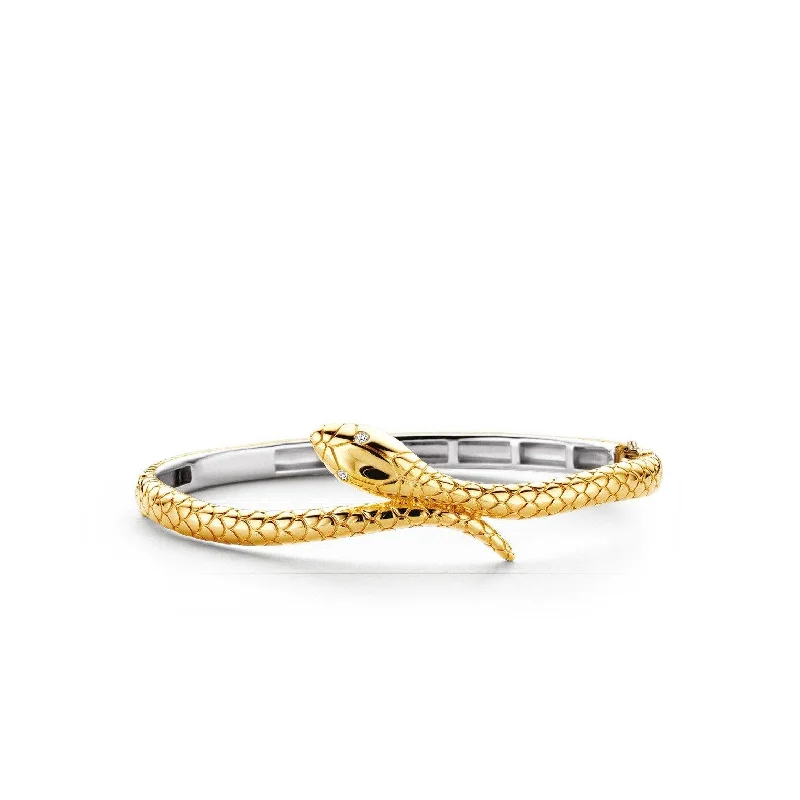 Ti Sento 18ct Gold Vermeil Snake Bangle