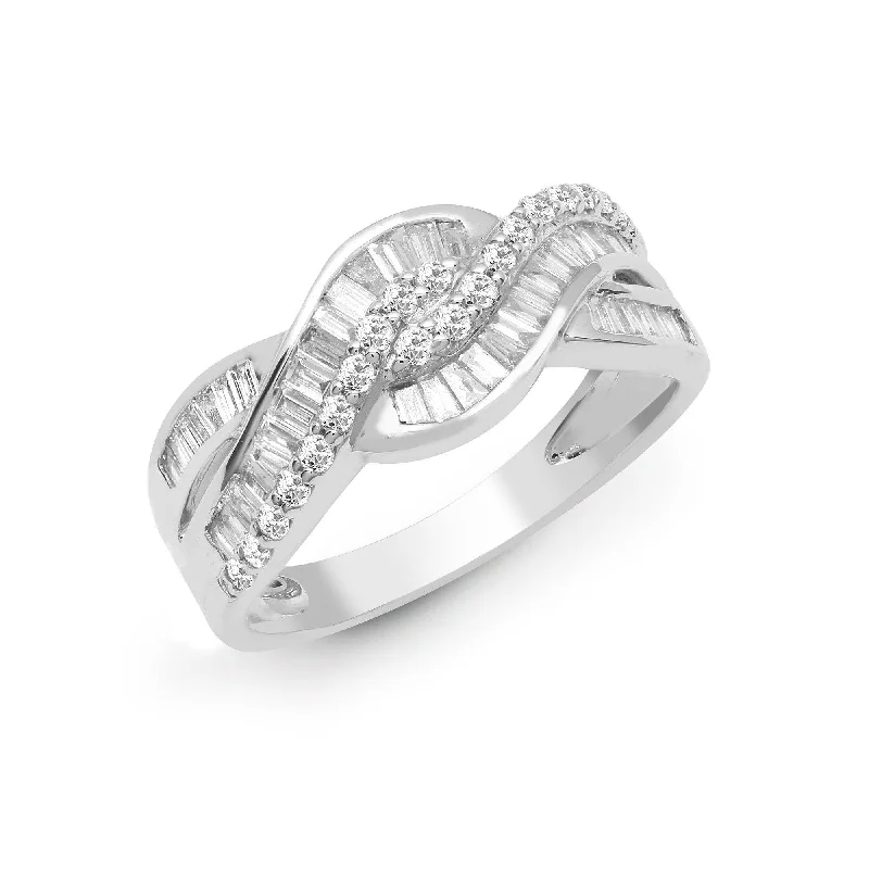 Faith charm engagement rings-18ct White Gold Diamond Ring