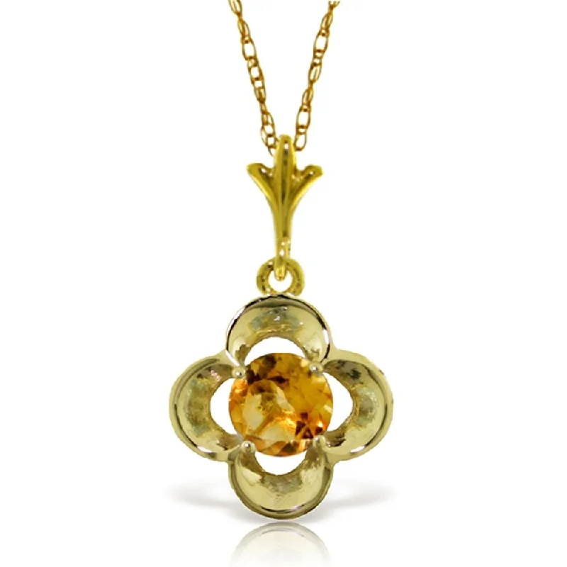 Crystal-twisted necklaces-0.55 Carat 14K Gold Sigh of Relief Citrine Necklace