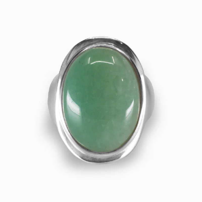 Blended metal rings-Aventurine Ring