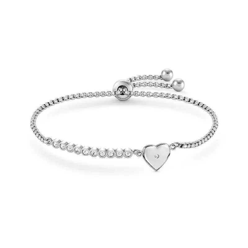 Nomination Milleluci Cubic Zirconia Heart Toggle Bracelet