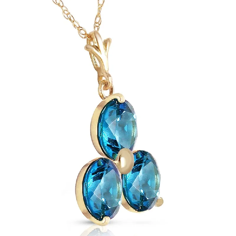 Worn style necklaces-0.75 Carat 14K Solid Gold All That Jazz Blue Topaz Necklace