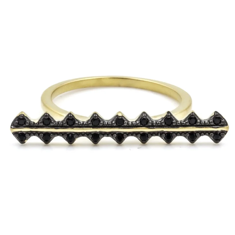 High band rings-Harlequin Edge Ring