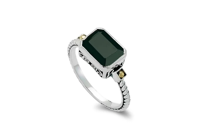 Surf theme rings-Eirini Ring- Black Spinel