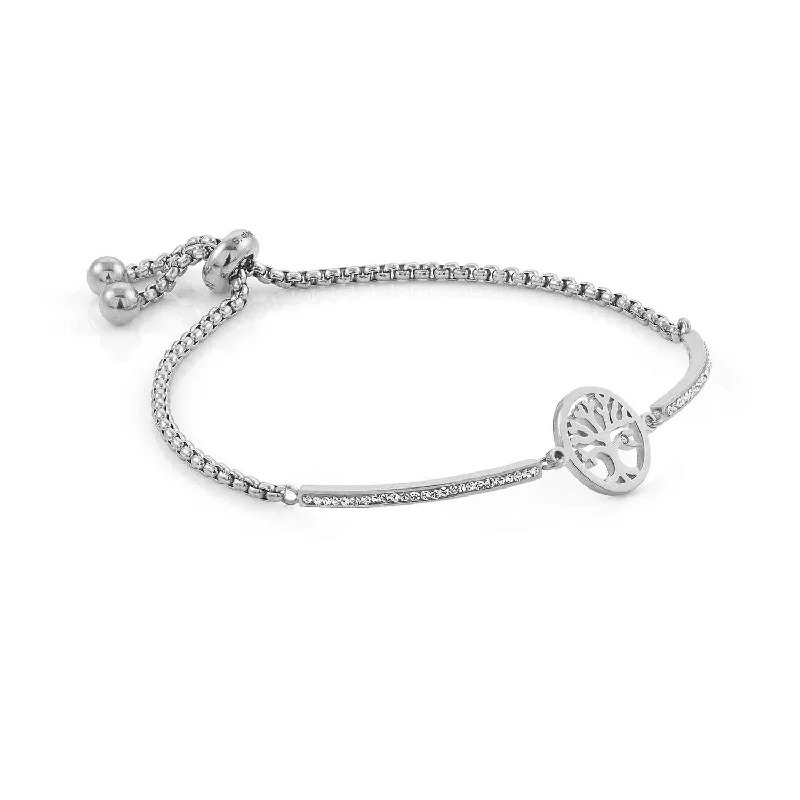 Nomination Milleluci Steel Tree of Life Half Bangle Bracelet