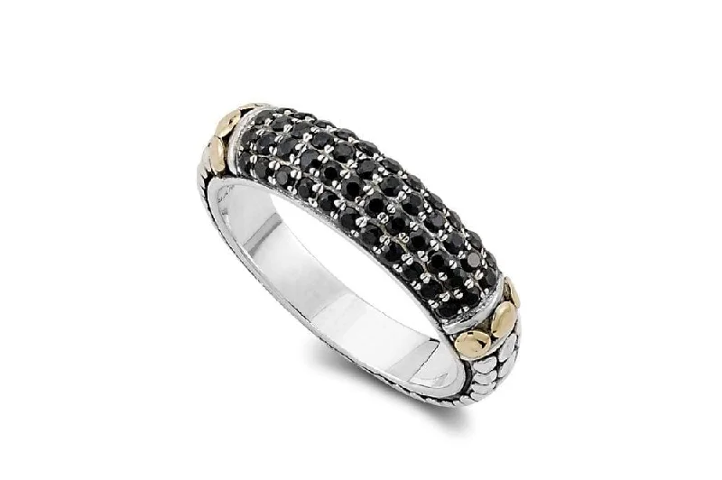 Glossy eternity rings-Dewi Sita Ring- Black Spinel