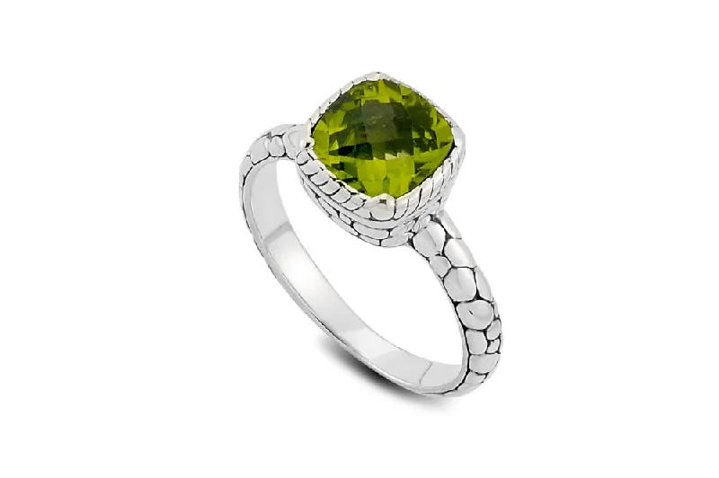 Blended metal rings-Segara Ring- Peridot