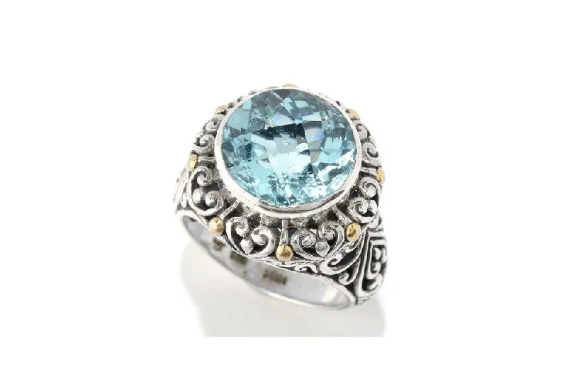 Astro birthstone rings-Lorelei Ring- Blue Topaz