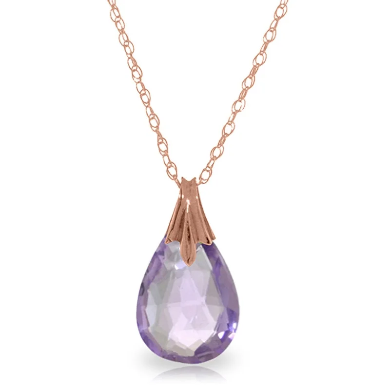 Pixie wing necklaces-3 Carat 14K Solid Gold Strive To Be Natural Amethyst Necklace