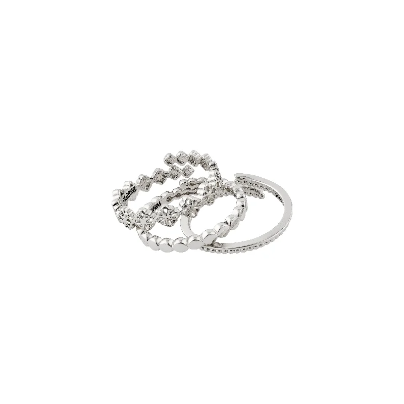 Tiny pearl rings-JOY ring silver-plated