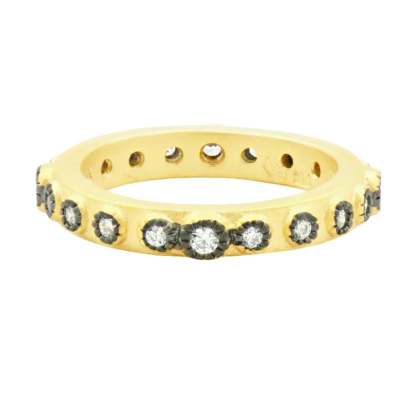 Thick gold rings-Mini Stud Stack Ring