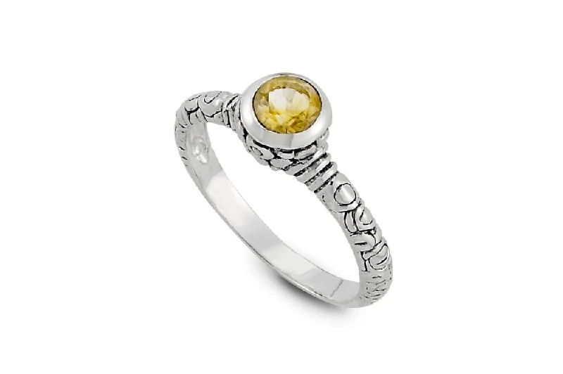 Shiny name rings-Iyang Ring- Citrine