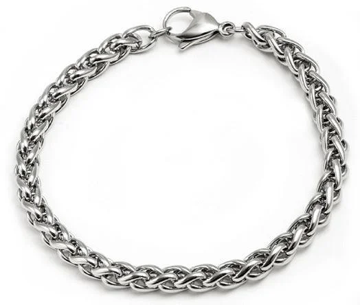 Unique & Co Men's Woven Stainless Steel Bracelet