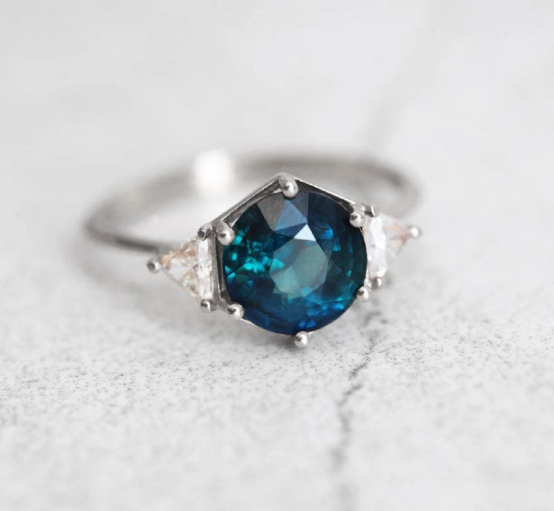 Astro theme engagement rings-Marlow Sapphire Diamond Ring