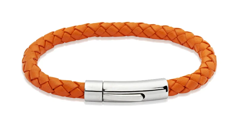 Unique & Co Orange Leather Bracelet