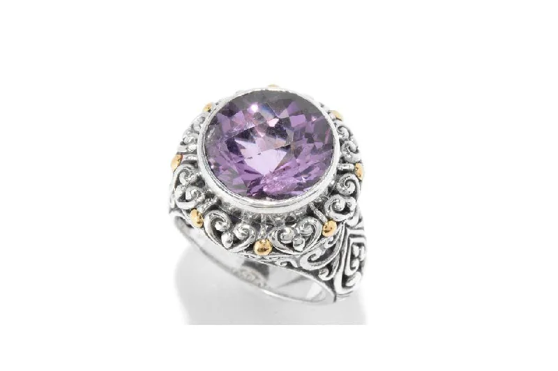 Night gothic rings-Lorelei Ring- Amethyst