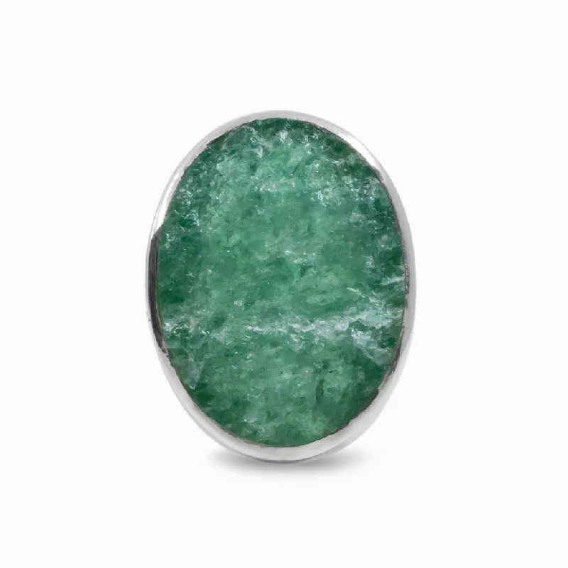 Vibrant enamel rings-Aventurine Ring