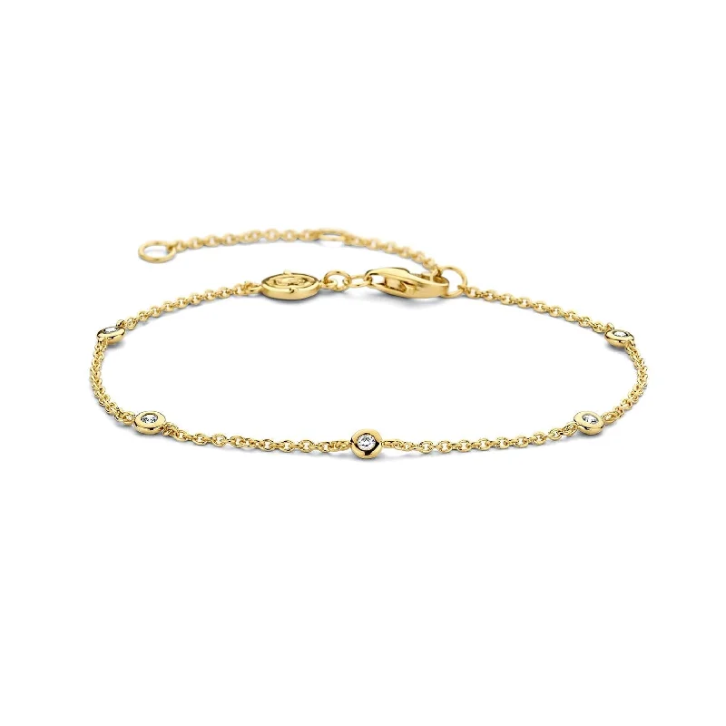 Ti Sento Shimmering Zirconia Chain Bracelet