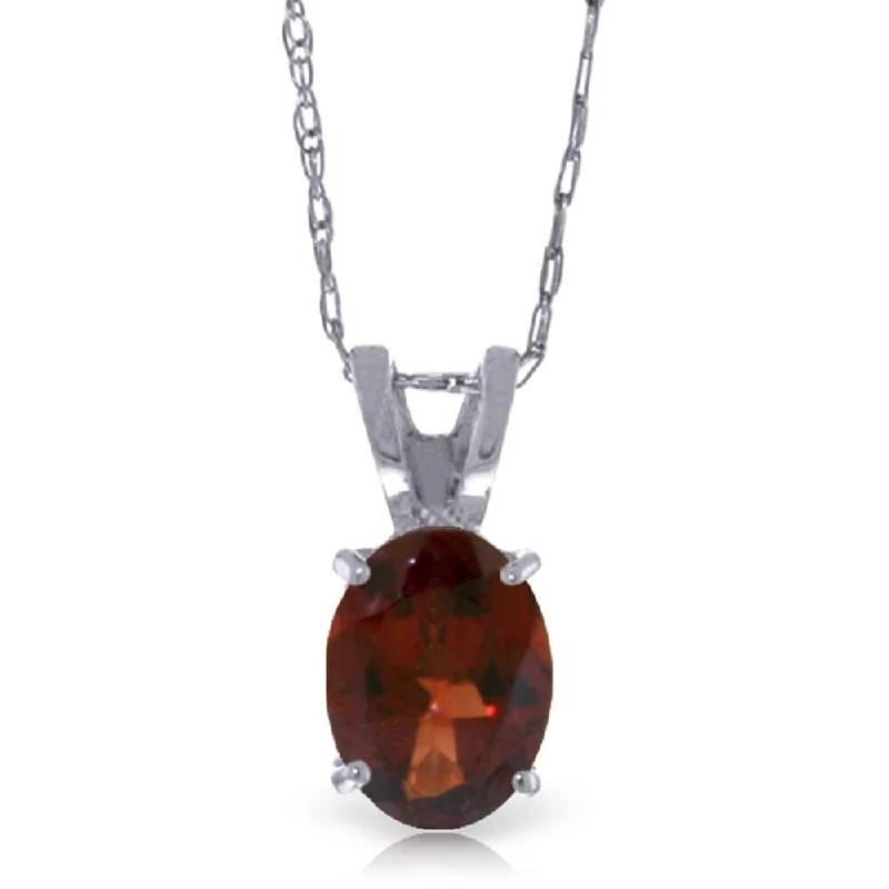 Cedar wood necklaces-0.85 Carat 14K White Gold Transitions Garnet Necklace