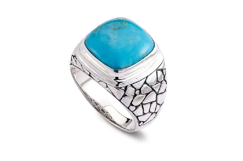 Tide shape rings-Biru Ring- Turquoise