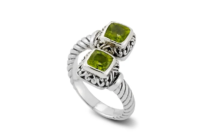 Surf inlay rings-Guntur Ring- Peridot