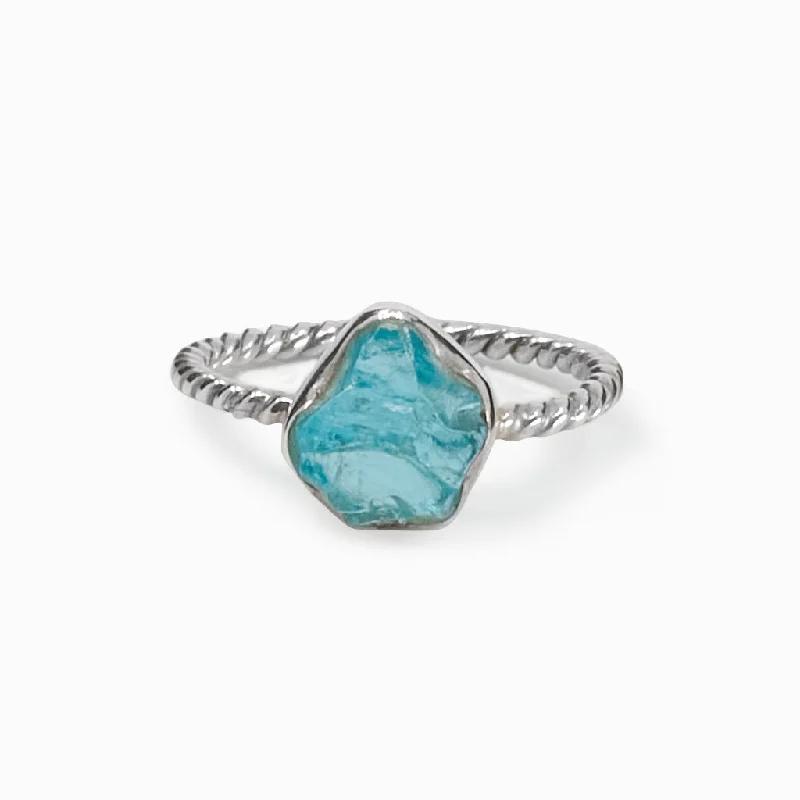 Radiant star rings-Apatite Ring