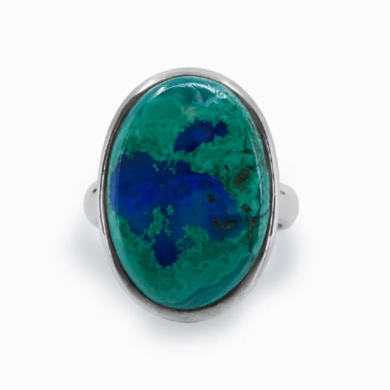 Multi-stone rings-Azurite Malachite Ring